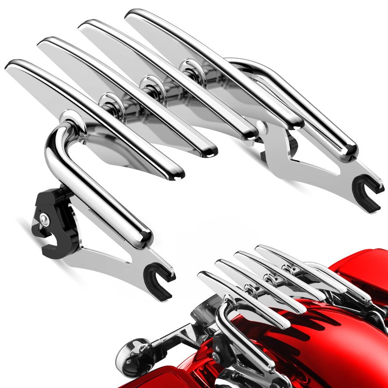 PBYMT Detachable Luggage Rack Compatible for Harley Touring, Stealth Luggage Rack Compatible with Harley Davidson Street Glide Road Glide Road King Electra Glide Ultra Limited 2009-2024 (Chrome) - Image 1